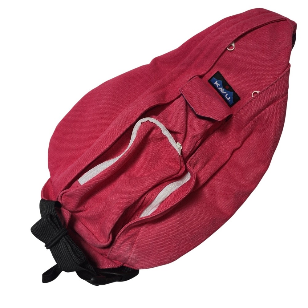 KAVU Original Rope Bag Sling Backpack Hot Pink Travel Outdoors Hiking NWOT